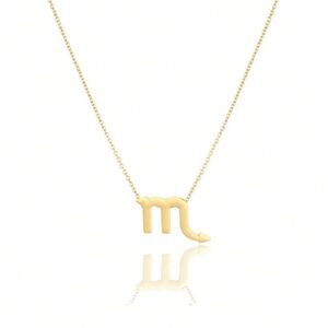 New! Scorpio Gold Zodiac Charm Pendant Necklace NWOT